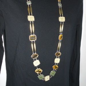 Chico's Yellow Green Long Necklace